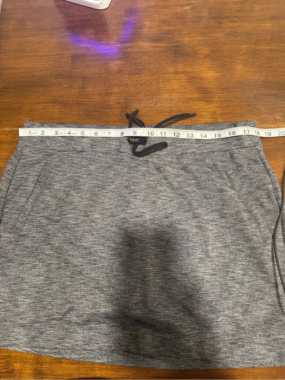 Athleta Metro Downtown Skort Gray Size L Athletic Zip Pockets Golf Tennis Sport